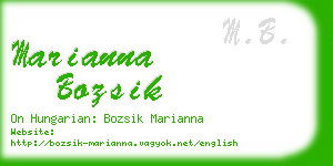 marianna bozsik business card